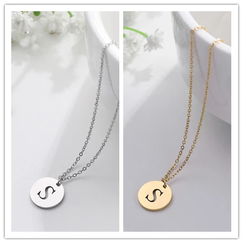 Letter Necklace, 18K Gold-Plated