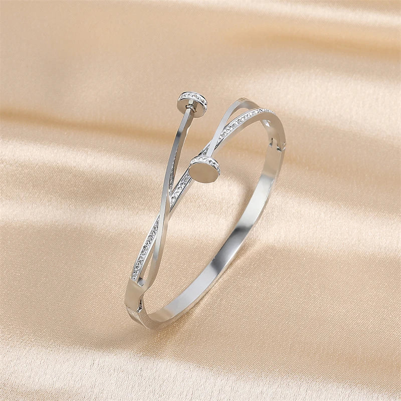 Zircon Bracelet 18K Gold Plated