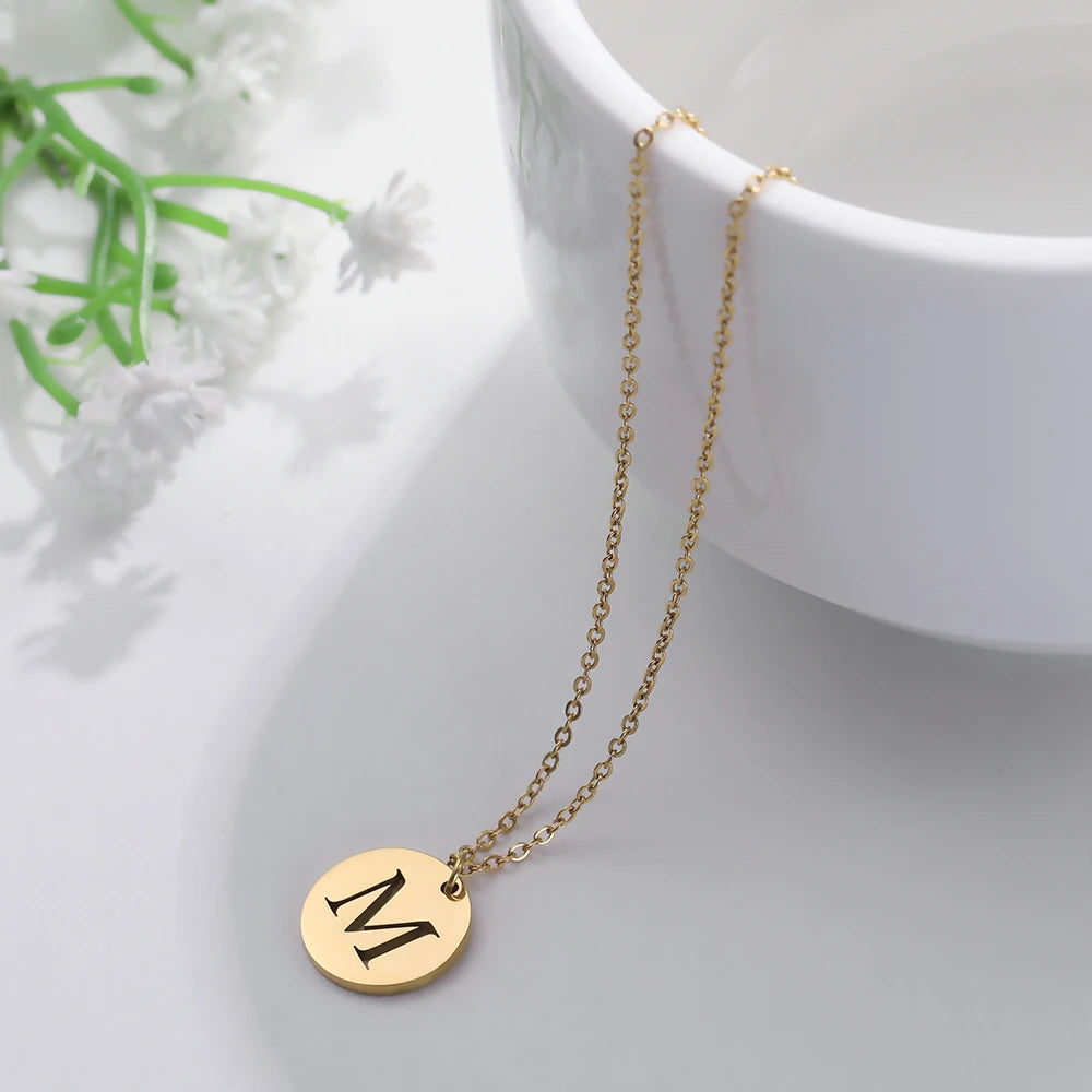 Letter Necklace, 18K Gold-Plated