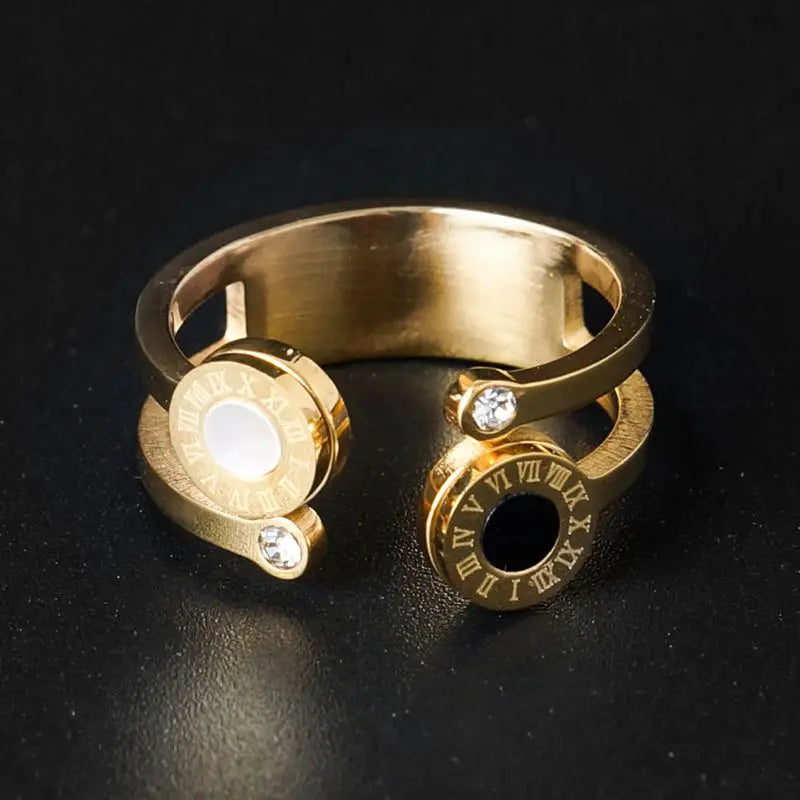 Numeral Ring, 18K Gold-Plated Adjustable