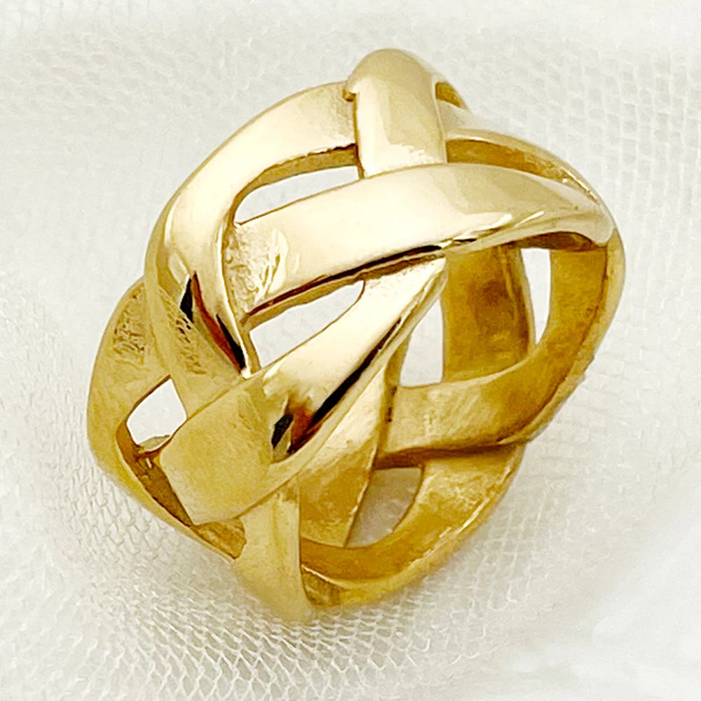 Mesh Ring, 18K Gold-Plated