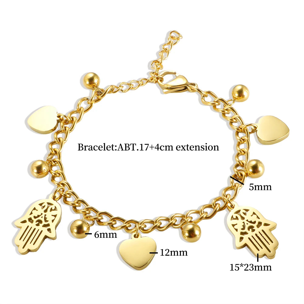 Hamsa Bracelet, 18K Gold-Plated