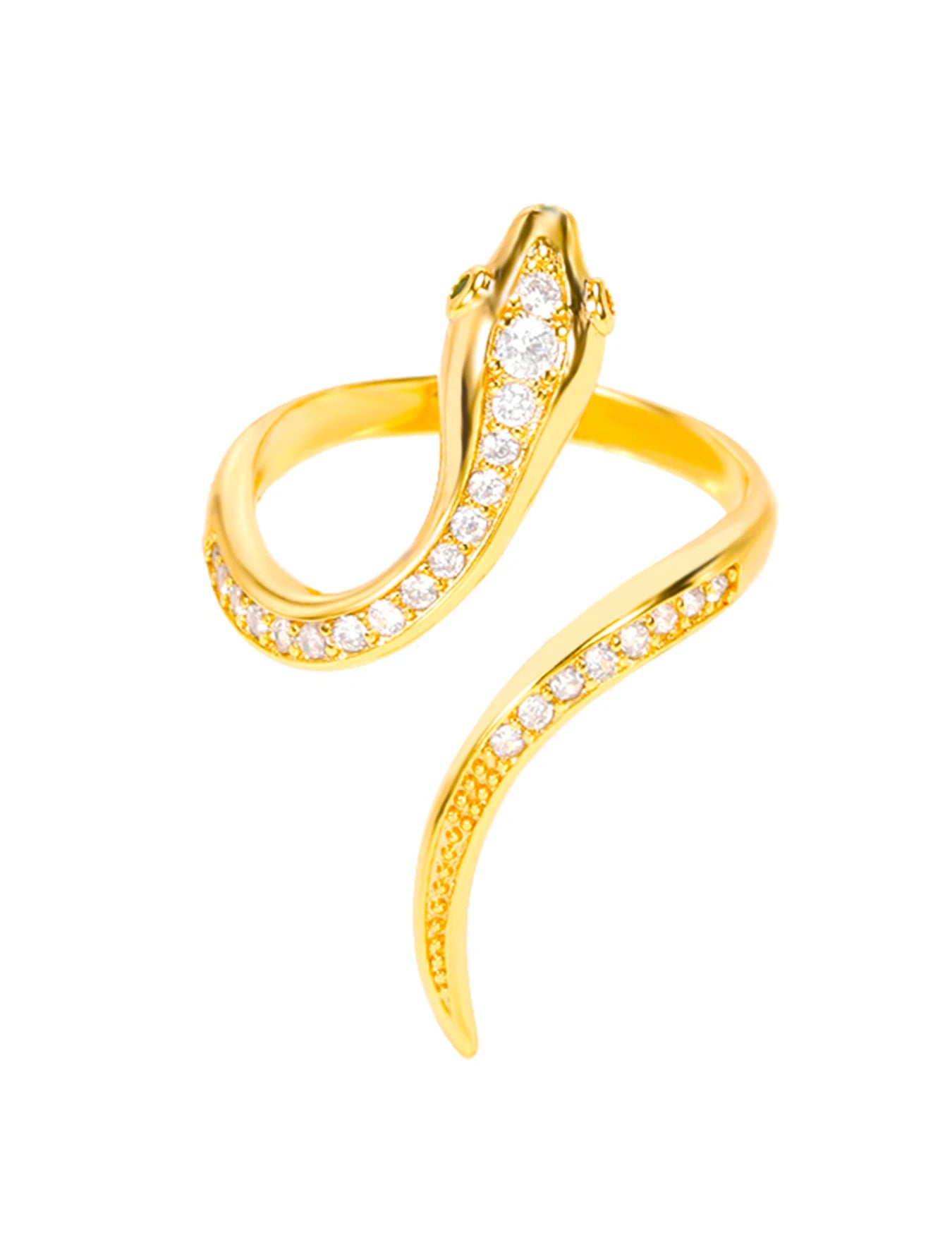 Snake Ring, 18K Gold-Plated Adjustable