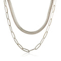 Double Layer Necklace Silver
