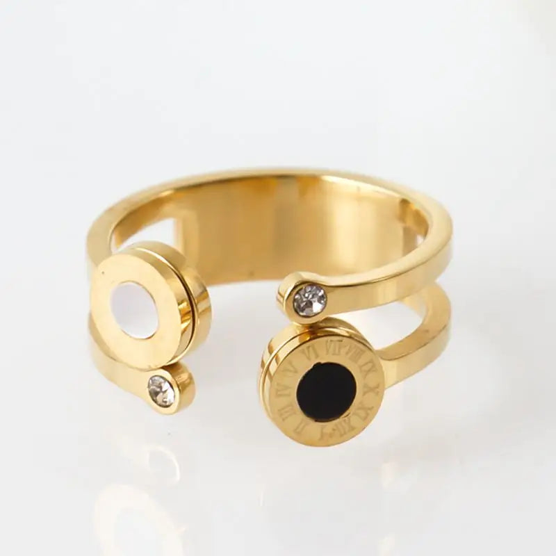 Numeral Ring, 18K Gold-Plated Adjustable