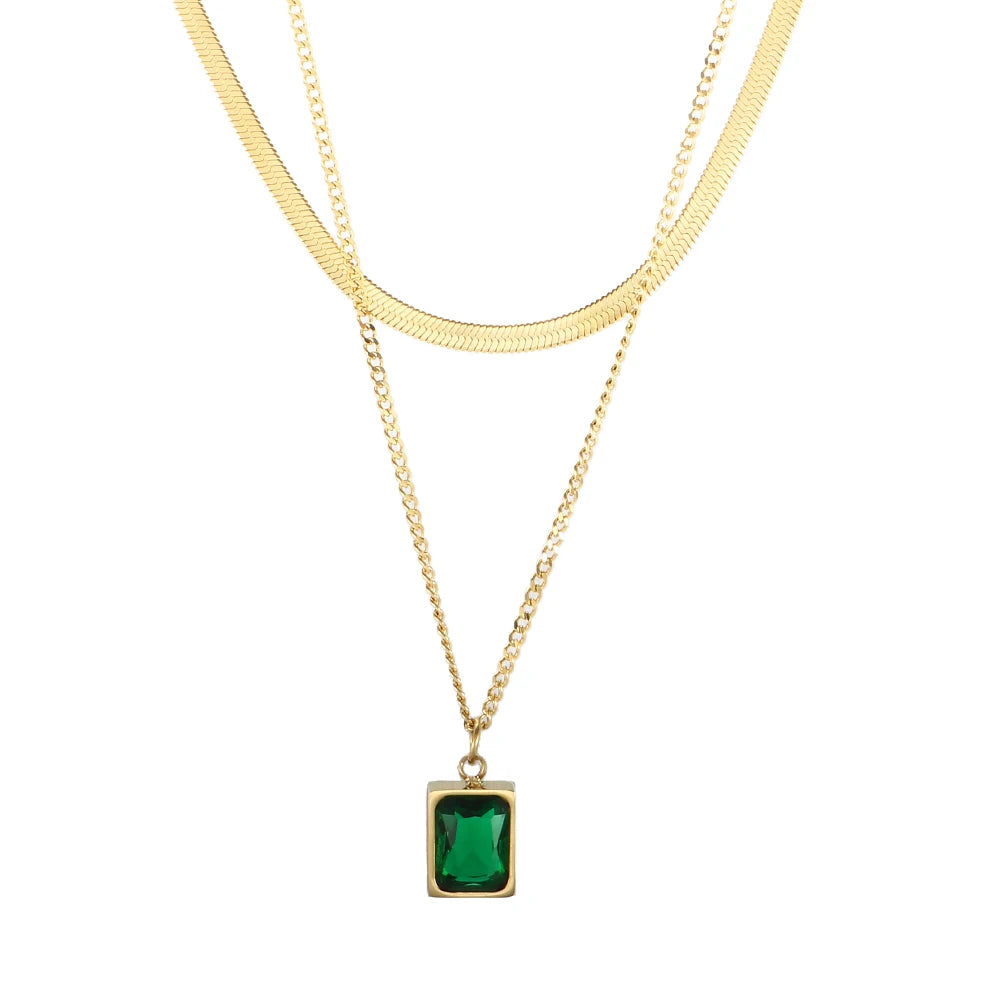 Charm Necklace, 18K Gold-Plated