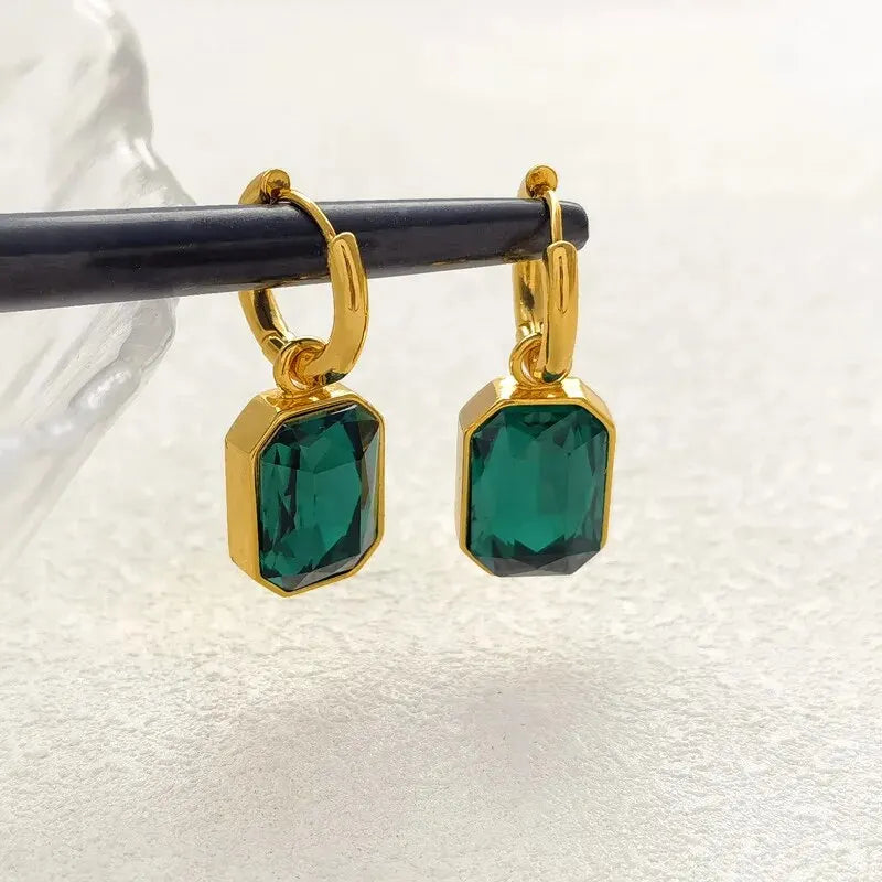 Zirconia Green Earring