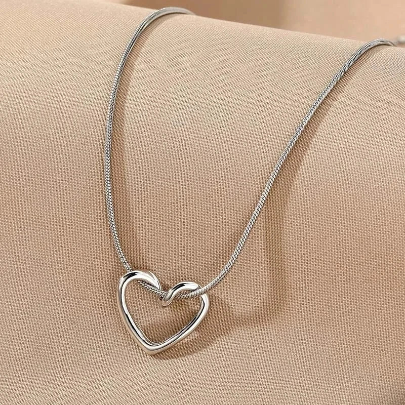 Duo Heart Necklace, 18k gold-plated