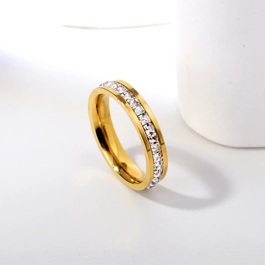 Sparkling Ring, Gold-Plated