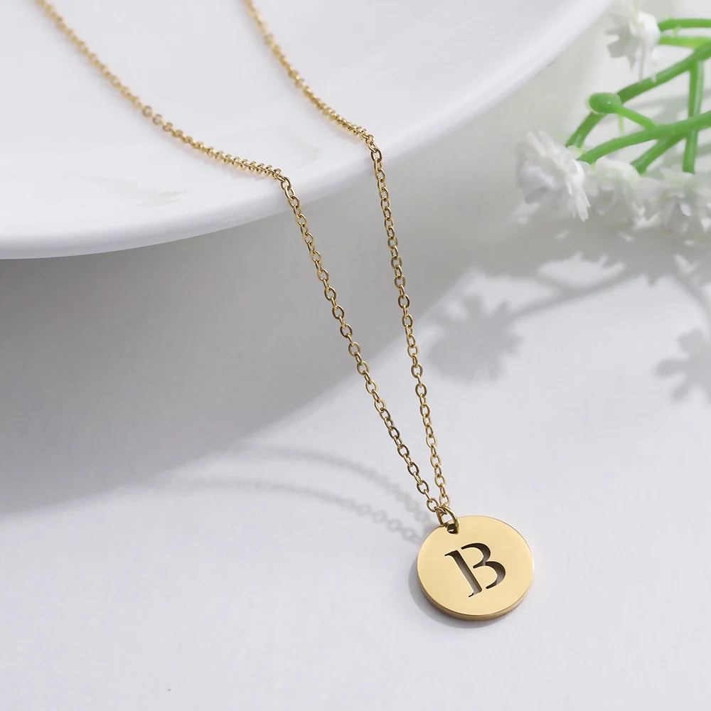 Letter Necklace, 18K Gold-Plated