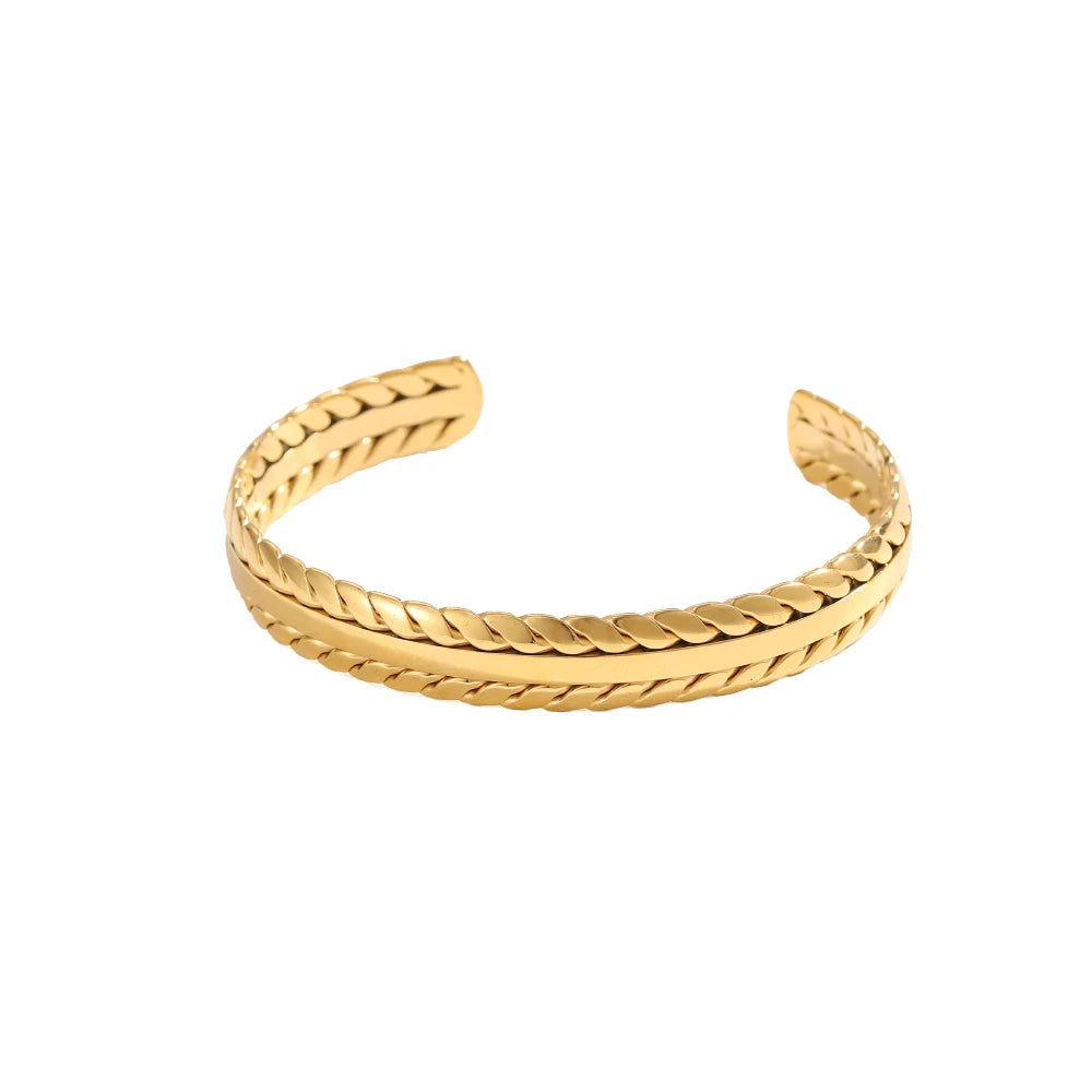 Leaves Bracelet, 18K Gold-Plated