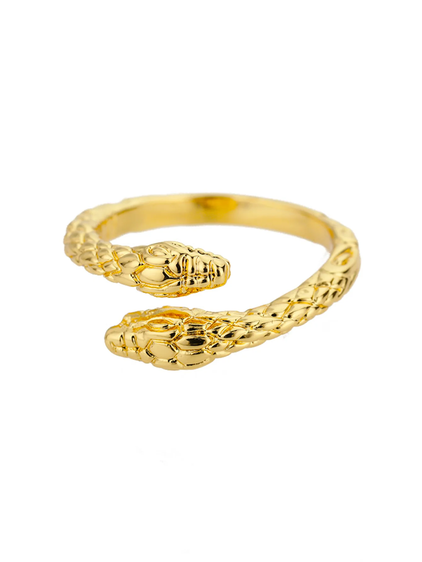 Snake Ring, 18K Gold-Plated Adjustable