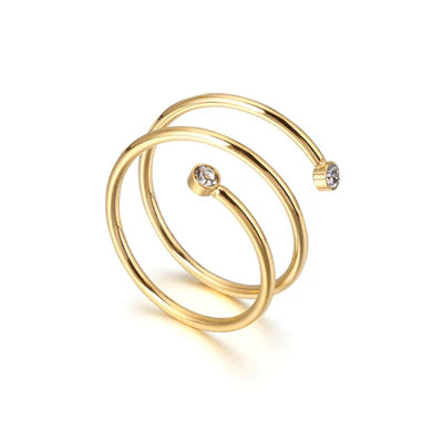 Spiral Ring, 18K Gold-Plated
