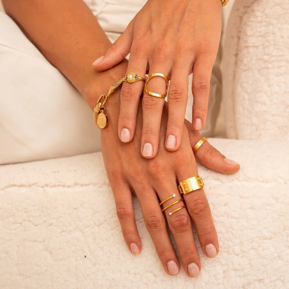 Spiral Ring, 18K Gold-Plated