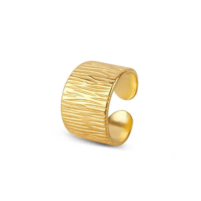 Rustic Ring, 18K Gold-Plated Adjustable