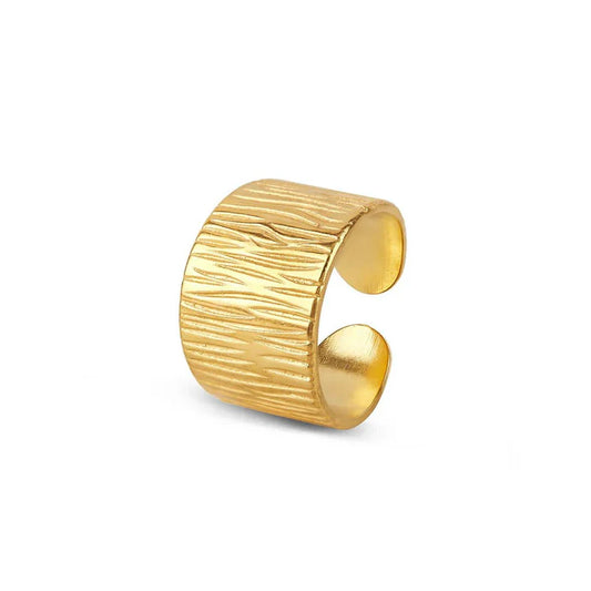 Rustic Ring, 18K Gold-Plated Adjustable