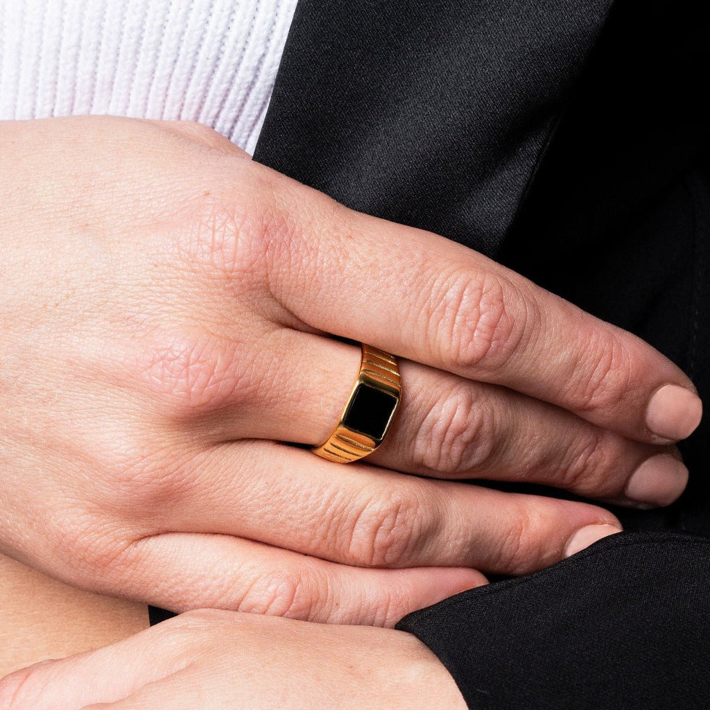 Black Stone Ring