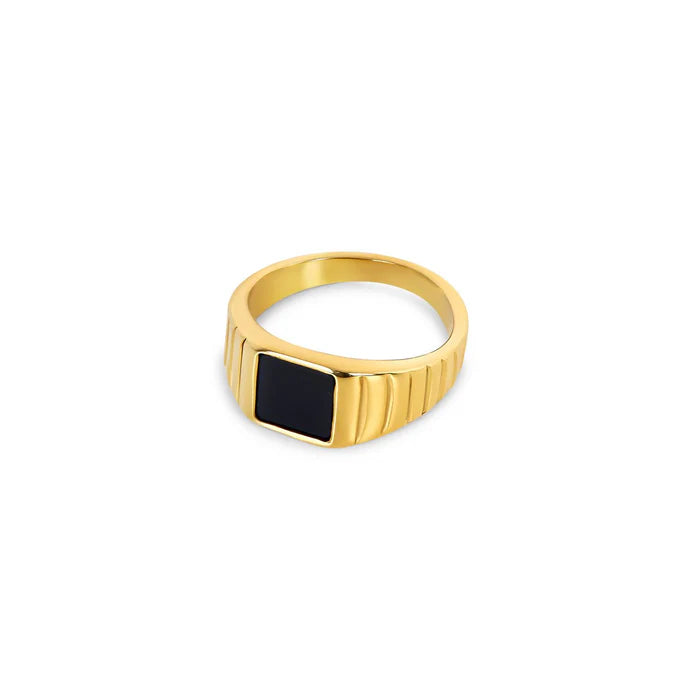 Noir Ring, Gold-Plated
