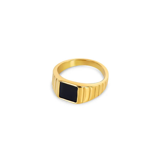 Noir Ring, Gold-Plated
