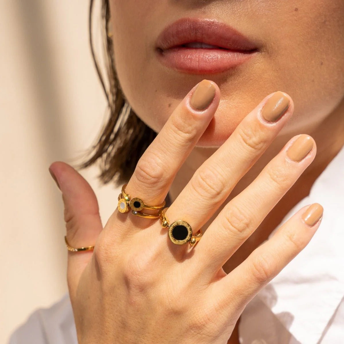 Numeral Ring, 18K Gold-Plated Adjustable