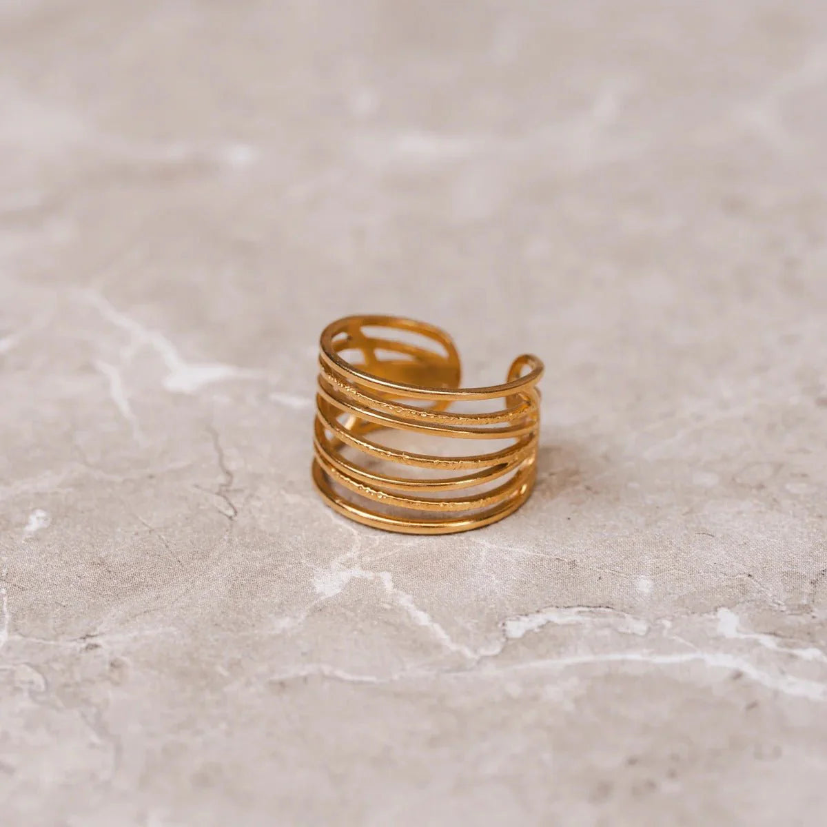 Adjustable Adele Ring, 18K Gold-Plated