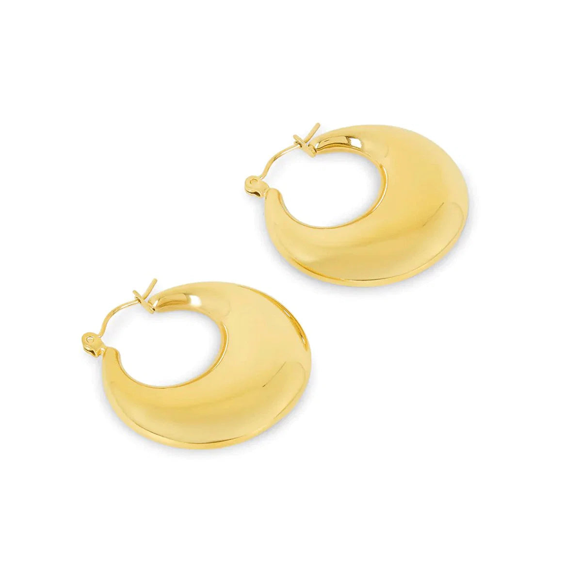Moon Hoop Earrings