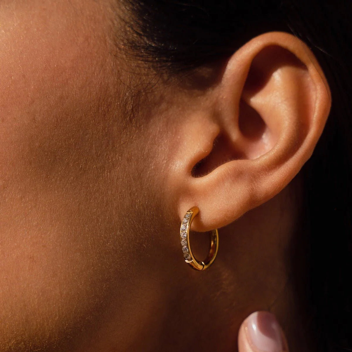 Gold-Plated Hoop Earrings