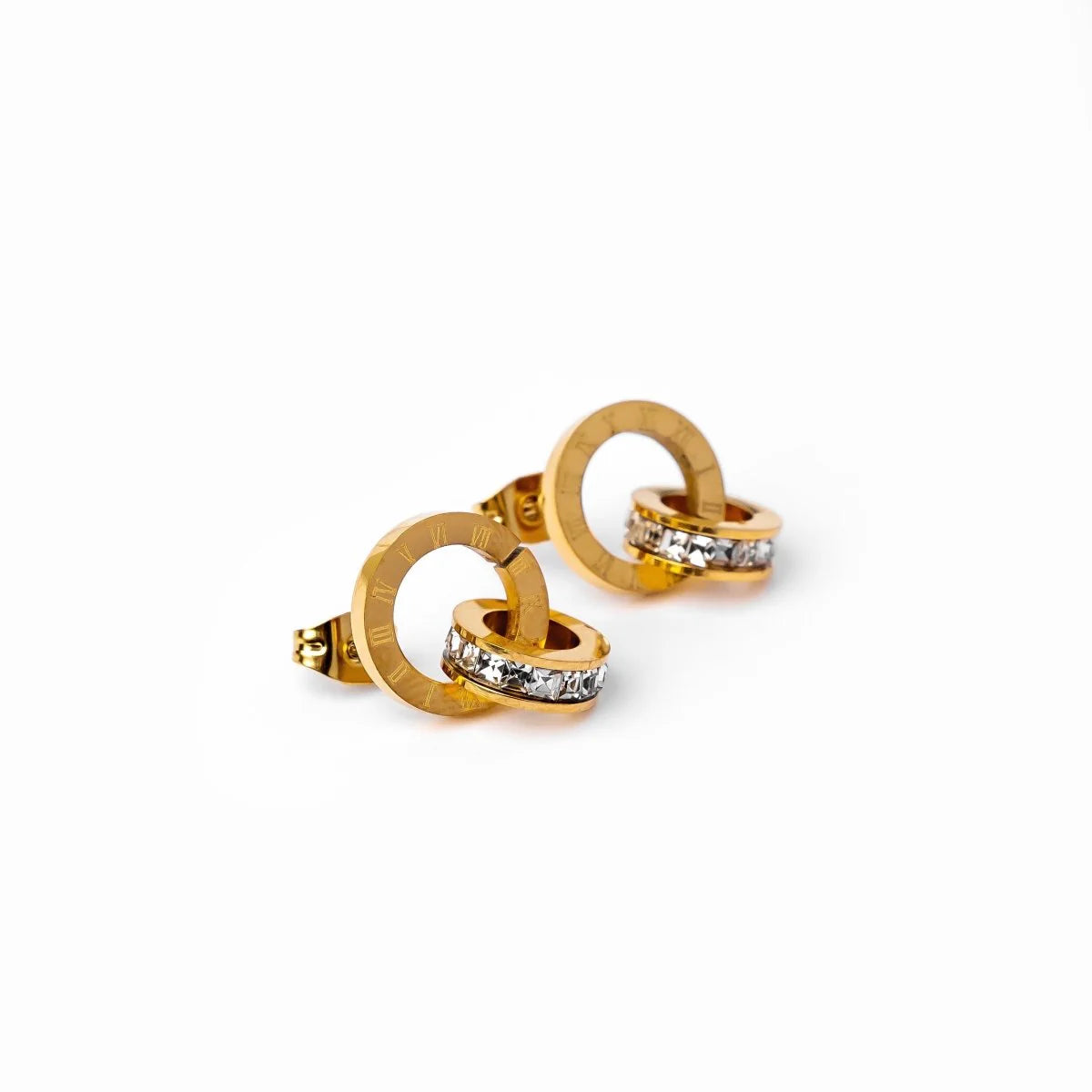 Roman Numerals Hoop Earrings