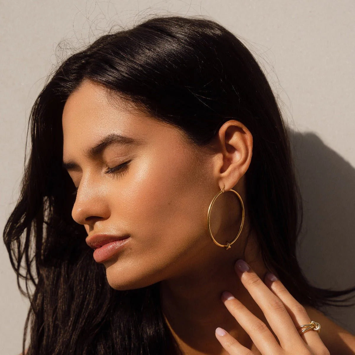 Knot Hoop Earrings