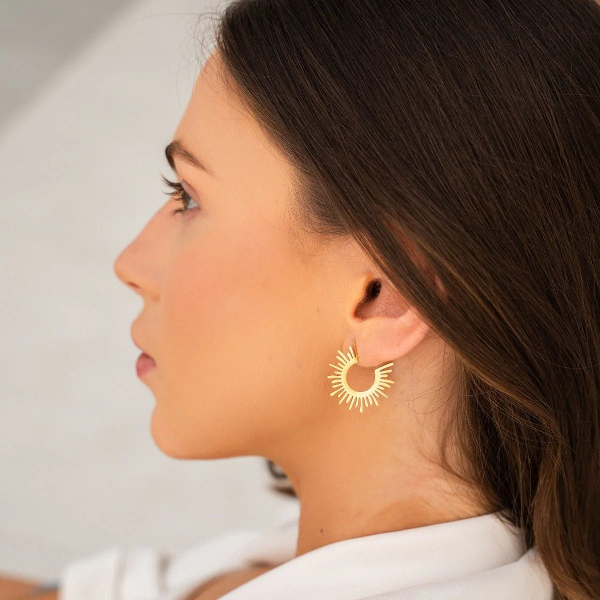 Sun Hoop Earrings