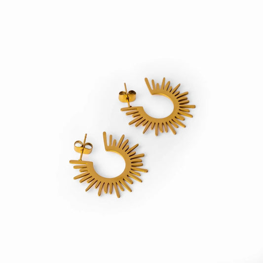 Sun Hoop Earrings
