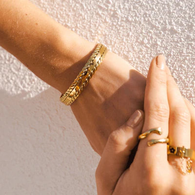 Leaves Bracelet, 18K Gold-Plated