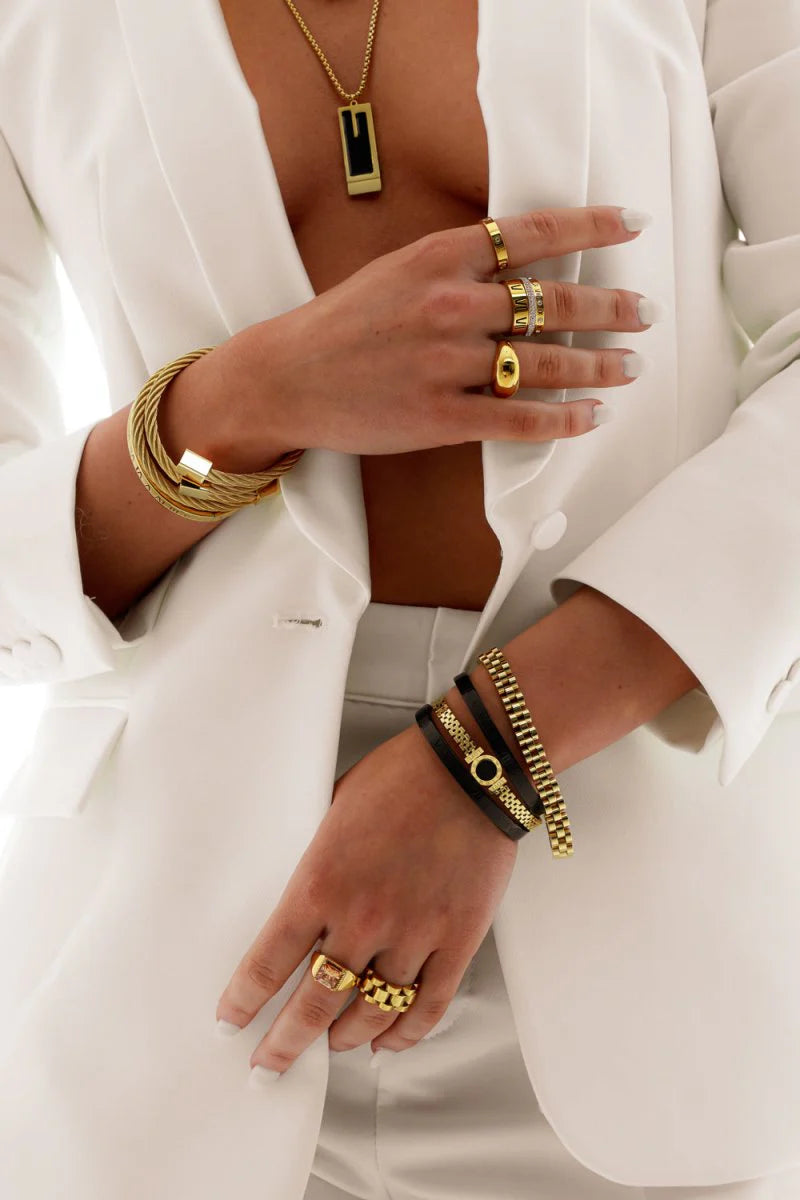 Noir Bracelet 18K Gold Plated