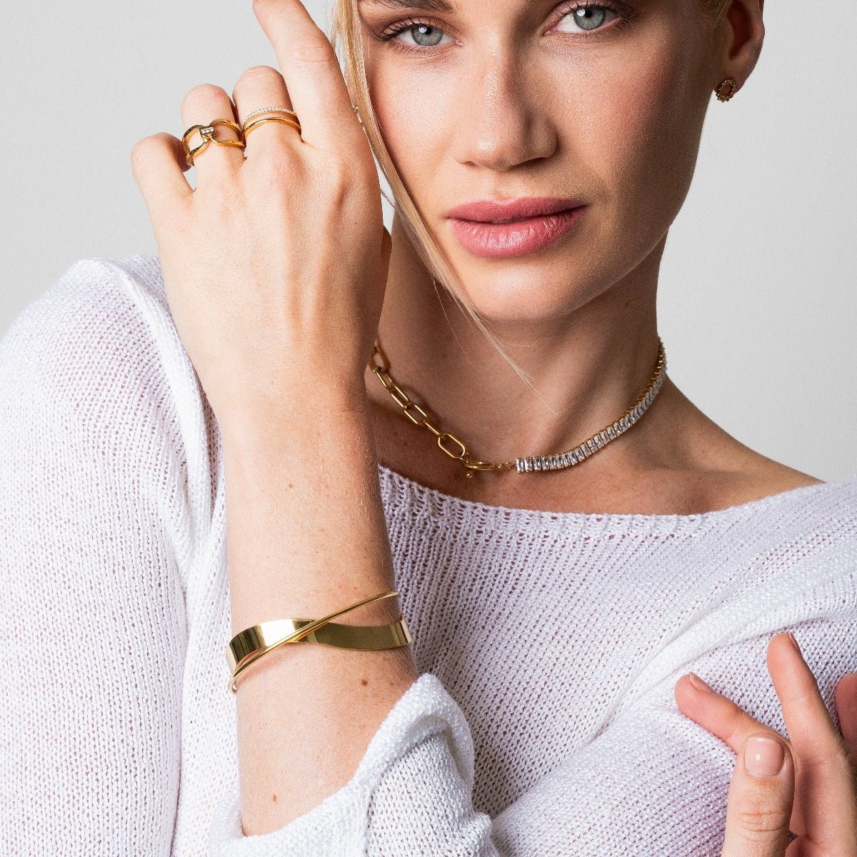 Dual Bracelet 18K Gold Plated
