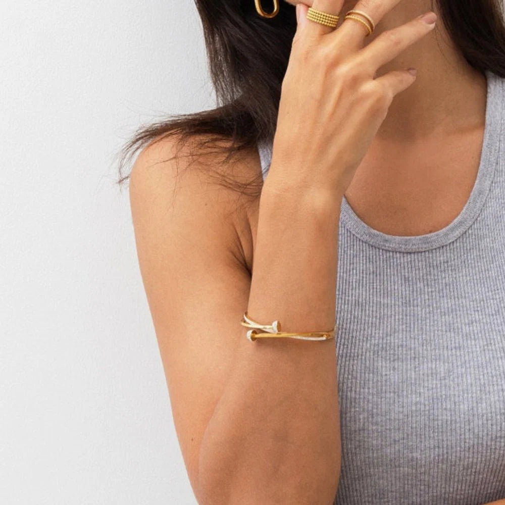Zircon Bracelet 18K Gold Plated