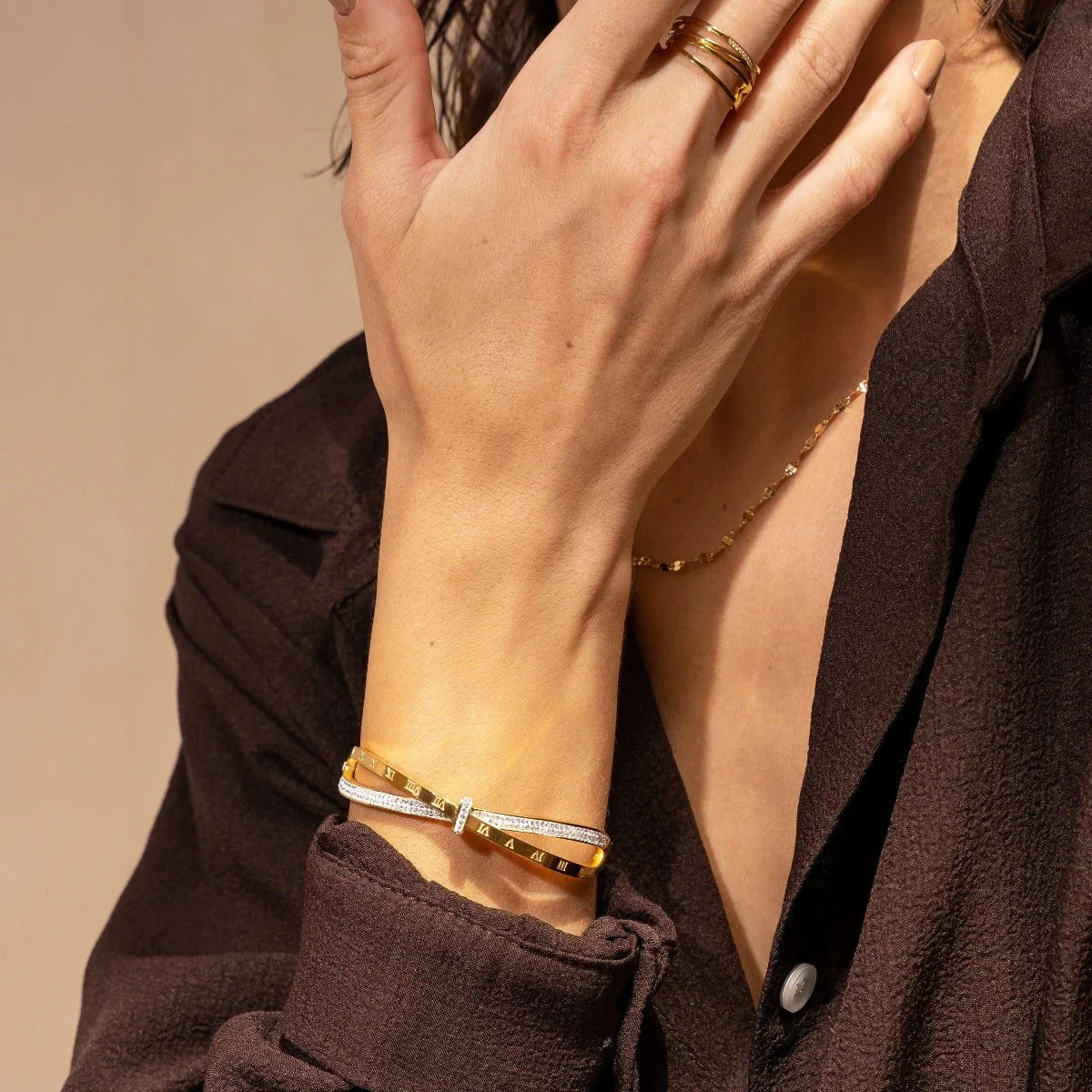 Roman Bracelet 18K Gold Plated