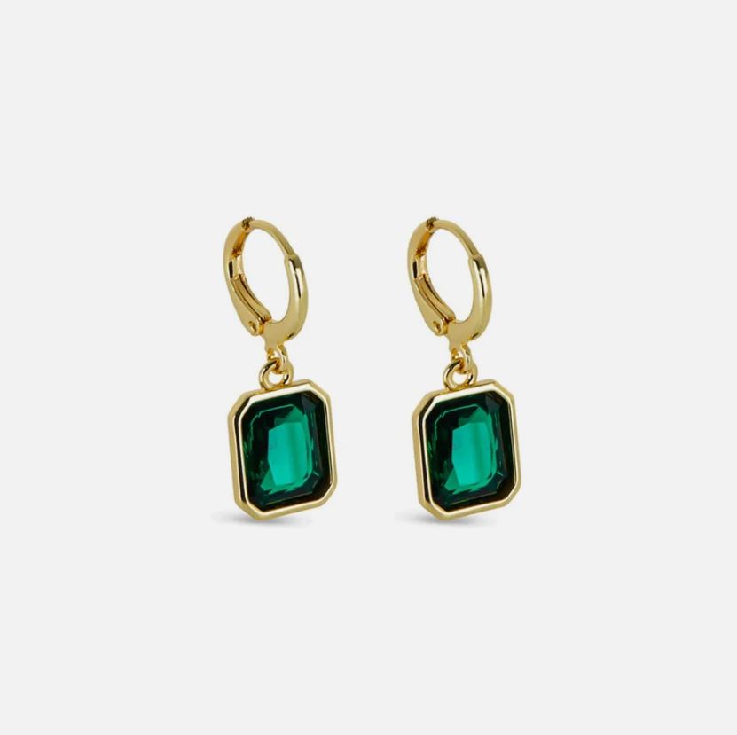 Zirconia Green Earring