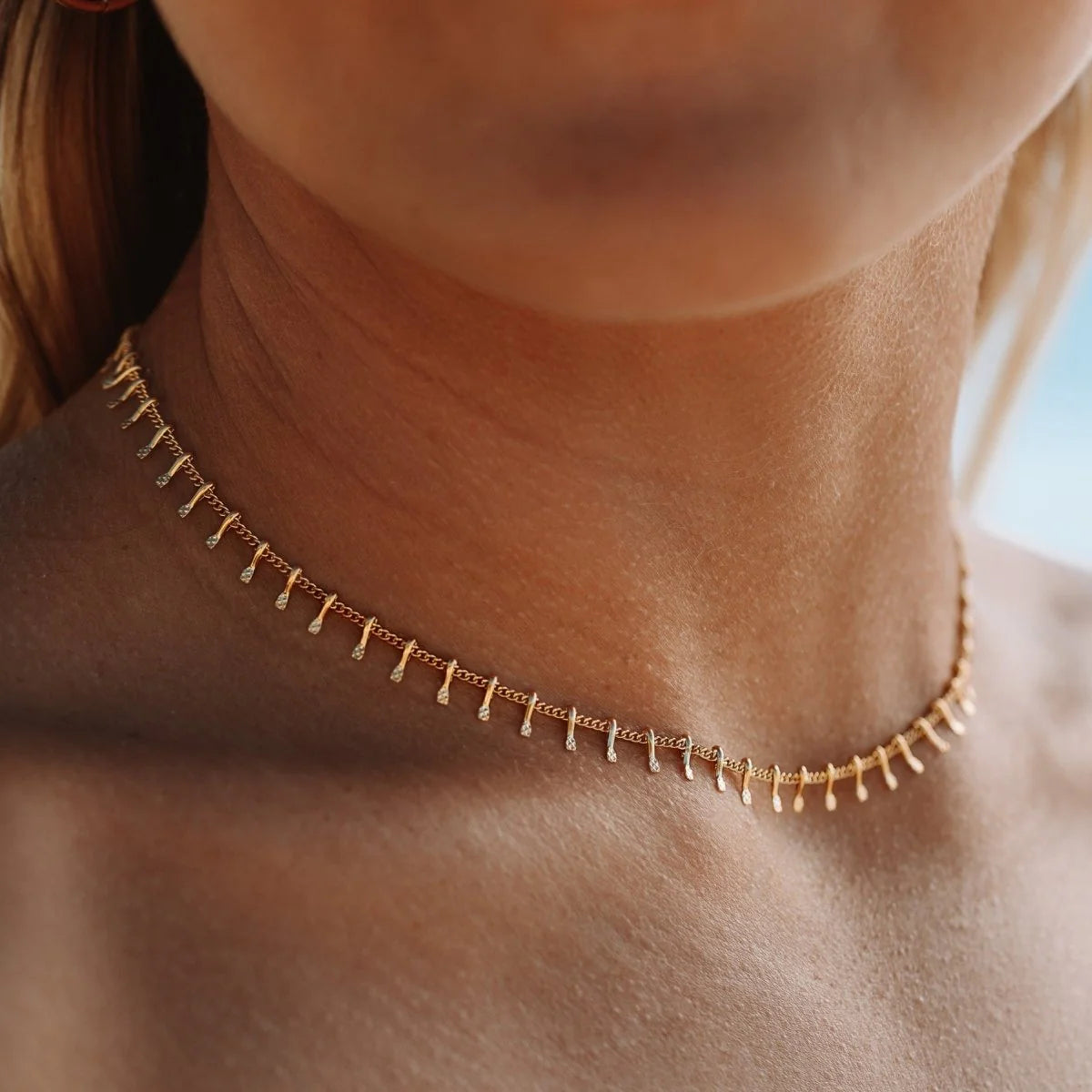 Choker Necklace 18K Gold Plated