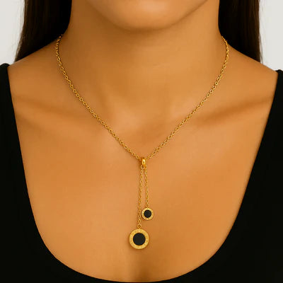 Noir Necklace, 18K Gold-Plated