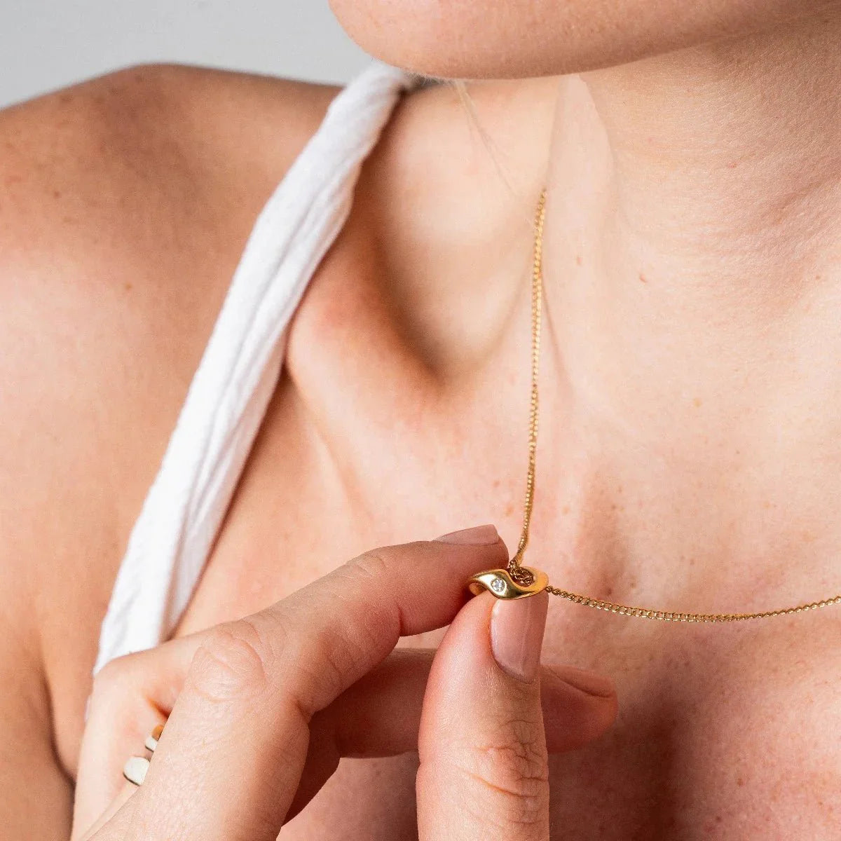 Link Necklace, 18K Gold-Plated