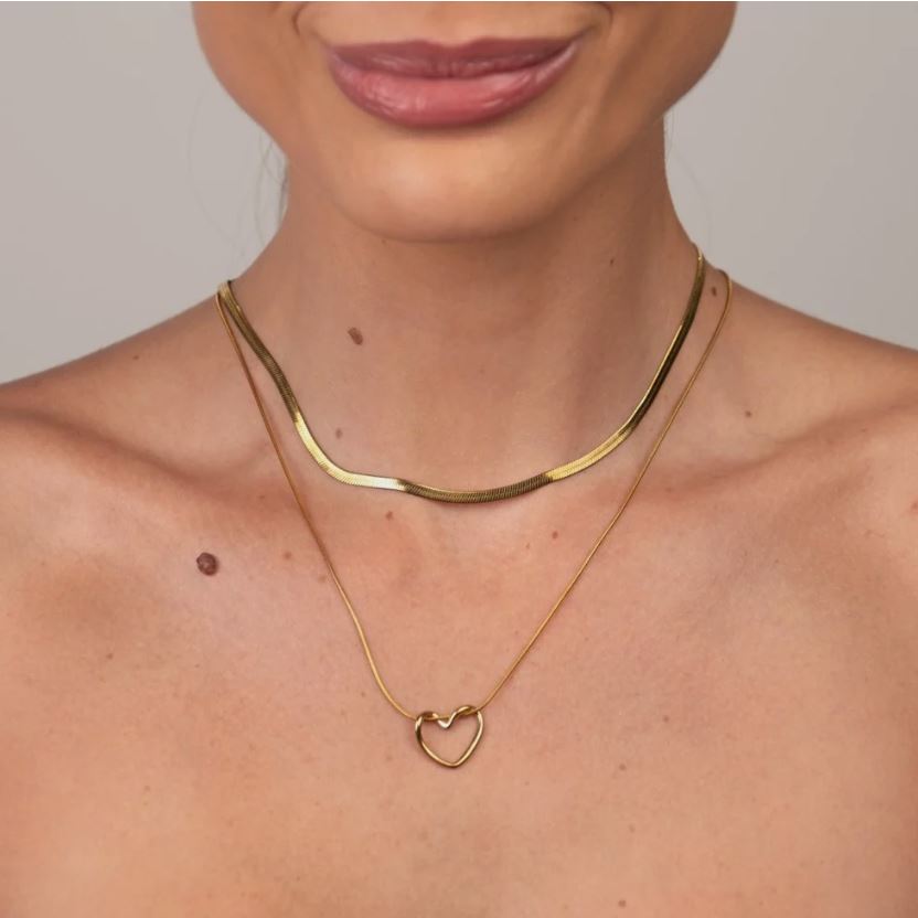 Double Necklace heart
