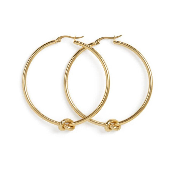 Knot Hoop Earrings