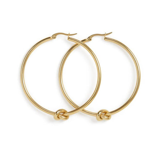 Knot Hoop Earrings