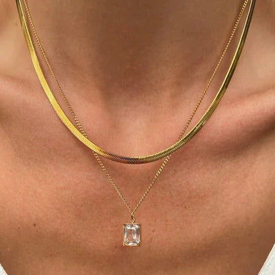 Charm Necklace, 18K Gold-Plated