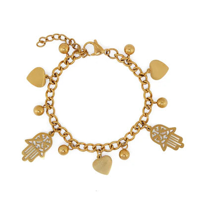 Hamsa Bracelet, 18K Gold-Plated